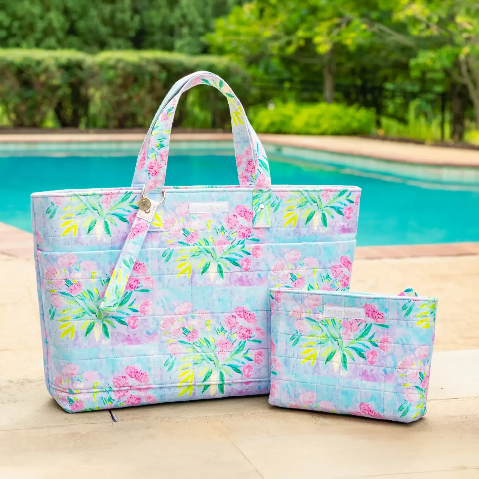 Tote Bag for Work: Exquisite Pink Peony Quilted Design