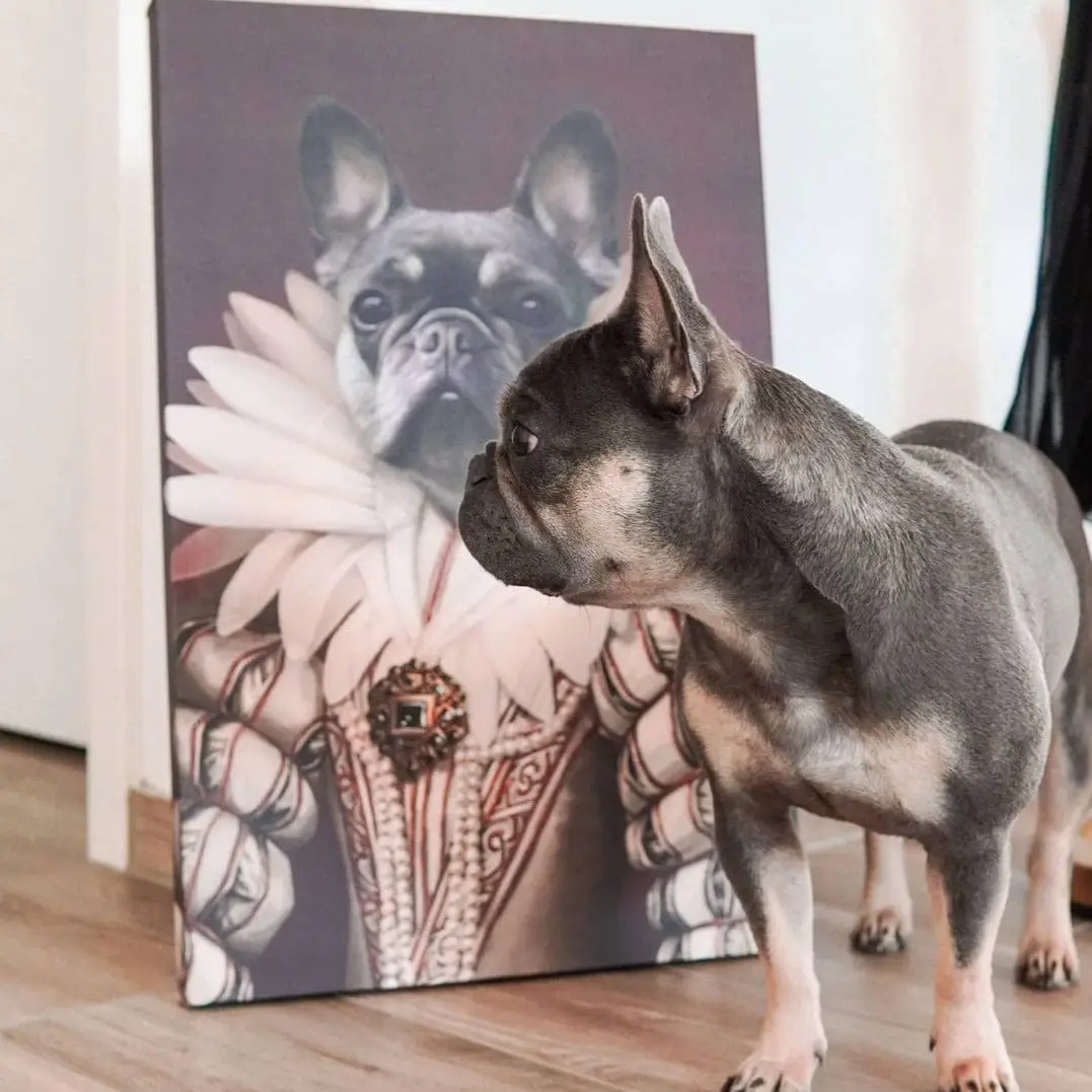 The Queen: Custom Pet Canvas - Secret Santa Gifts for Dog Lovers