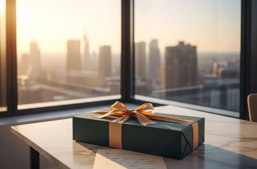 C-Suite Gifting Etiquette: Personalized, Premium, And Purposeful 16 csuite gifting hero executive office wrapped box