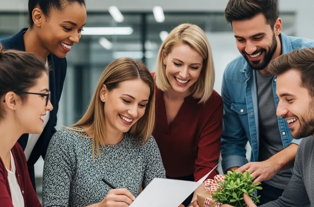 How To Honor A Veteran On Your Team: Beyond Physical Gifts 2 team signing card boss day gift assembly